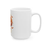 Halloween Pumpkin Jack-O'-Lantern Mug — "GMP: God Money Power" Ceramic Coffee Cup (11oz/15oz)