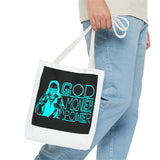 Tote Bag — Retro Neon "God Money Power" Graphic Tote