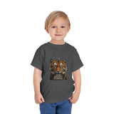 Toddler Tee — Tiger Face "God Money Power" Graphic