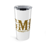 20oz Money Power Tumbler – Gold GMBL Design, Insulated Travel Cup