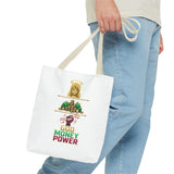 God Money Power Tote Bag — Christian Faith & Prosperity Graphic Tote