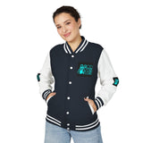 Letterman Jacket — "GOD MONEY POWER" Retro Graphic Varsity Jacket