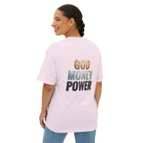 God Money Power Tee — Graphic Oversized Boxy Shirt