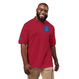 Embroidered Blue Sequin Patch Polo Shirt
