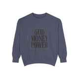 Sweatshirt — GOD MONEY POWER Bold Graphic Crewneck