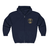 God Money Power (GMP) Eagle Zip Hoodie — Bold Gold Emblem Full-Zip Sweatshirt