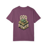 God Power T-Shirt — Faith Graphic Tee with Vintage Tank Illustration