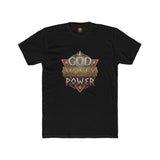 T‑Shirt — "God Money Power" Vintage Crest Graphic Tee