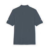 Embroidered Blue Floral Crest Polo Shirt
