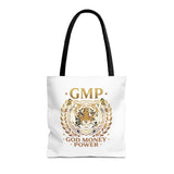 GMP Tiger Tote Bag — "God Money Power" Inspirational Canvas Tote