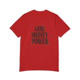 God Money Power T-Shirt — Bold Typography Faith & Hustle Tee