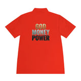 God Money Power Polo — Men's Athletic Golf/Casual Shirt