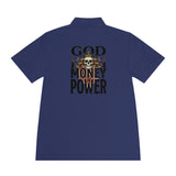 God Money Power- Skull Graphic Polo Shirt