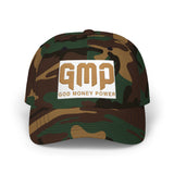 God Money Power Dad Cap — White Embroidered Baseball Hat