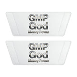 Men's Slide Sandals — 'GIMP God' Silver Logo Removable Strap Slides