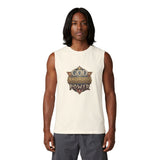 God Money Power Muscle Tank — Vintage Crest Graphic Tank Top