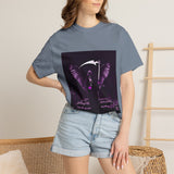 Angel Of Death- T-Shirt — Gothic Angel Wings Graphic Tee (Purple Reaper Design)