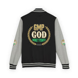 Letterman Jacket — 'GOD Money Power (GMP)' Red & White Varsity Jacket