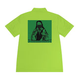 Graphic Polo — 'God Money Power' Green Icon Polo Shirt