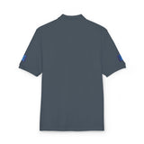 Embroidered Blue Sequin Patch Polo Shirt
