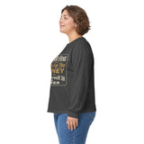 Inspirational Faith Hustle Long Sleeve Tee — “Put GOD First, Hustle For The MONEY, Put Yourself In POWER”