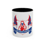 God Money Power Accent Coffee Mug — Patriotic Jesus Design (11/15oz)
