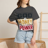 God Money Power Graphic T-Shirt — Bold Statement Tee
