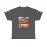Put GOD First Hustle For The MONEY Tee - Faith & Motivation Graphic T-Shirt