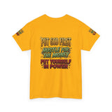 Inspirational Faith Tee — "Put God First, Hustle for the Money, Put Yourself in Power"