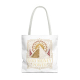 Tote Bag — 'God Money & Power' Pyramid Graphic Tote