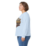 God Money Power Long Sleeve Tee — Vintage Crest Graphic