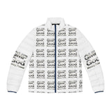 Men's Puffer Jacket — All-Over "GWP God" Logo Quilted Coat