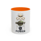 God Money Power Accent Coffee Mug — Inspirational Faith & Wealth Design (11/15 oz)
