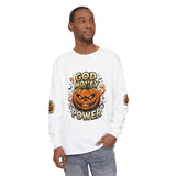 God Money Power- Halloween Pumpkin Long Sleeve Tee