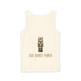 GMP Tank Top — God • Money • Power Gold Block Graphic