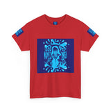 God Money Power Graphic Tee — Blue Urban Streetwear T-Shirt
