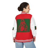 Letterman Jacket — Retro Santa Portrait Varsity Jacket