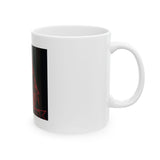 Ceramic Mug — 'God Money Power' Red Madonna Graphic Coffee Mug (11oz & 15oz)