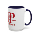 Accent Coffee Mug — G.M.P. (Good Money Power) Red Logo Ceramic Mug