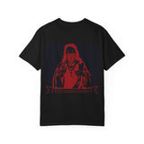 T-Shirt — Red Blindfolded Nun Graphic Tee (I Gave Money, Woke Up)