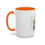God Money Power Accent Coffee Mug — Motivational Faith & Wealth Ceramic Mug