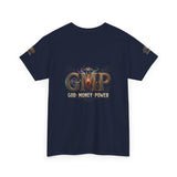 GMP "God Manly Power" Graphic Tee — Bold Logo Cotton Shirt