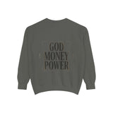 Sweatshirt — GOD MONEY POWER Bold Graphic Crewneck