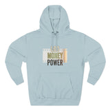 God Money Power Hoodie — Three-Panel Fleece Graphic Hoodie
