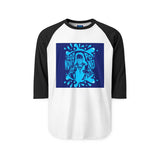 Raglan Shirt - Blue Stencil Graphic "Good Money POP"