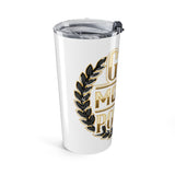 20oz Tumbler - "God, Money, Power" Gold Lettering Stainless Travel Cup