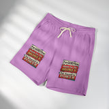 Fleece Sweat Shorts — "Put GOD First, Hustle for the MONEY" Graphic