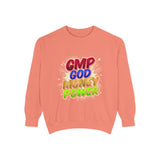GMP God Money Power Colorblock Sweatshirt — Inspirational Faith & Hustle Crewneck