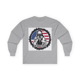 Long Sleeve Tee — 'God Money Power' Patriotic Graphic