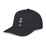 Vertical Wildlife Icons Mid-Profile Baseball Cap — Nature Lover Trucker Hat